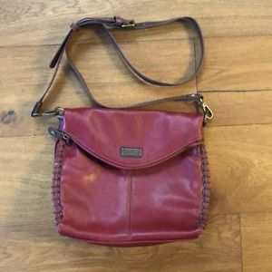 Vintage red leather Chala purse/crossbody bag